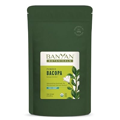 Banyan Botanicals Bacopa Powder Organic Bacopa Monnieri Supplement Nootropic Herb Focus And Concentration Supplements* 12 Lb. Non-GMO Sustainably Sourced Vegan