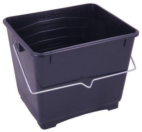 Painters Roller Bucket DIY Paint Scuttle Kettle Black Paint Bucket With Metal Handle For 6" Paint Rollers Paints & Epoxies Decorating (5L)