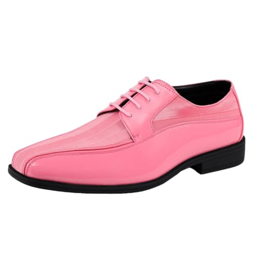 Image of Viotti 179, Casual Dress Oxford Shoes for Men, Satin Striped Lace-Ups, Men's Business Casual Leather & Satin Shoe, for All Formal Occasions