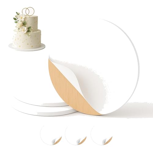 Pack de 3 Tableros de Madera para Tartas – Bases Redondas 30 cm – Grosor 3 mm – Resistentes, Ecológicos y Duraderos