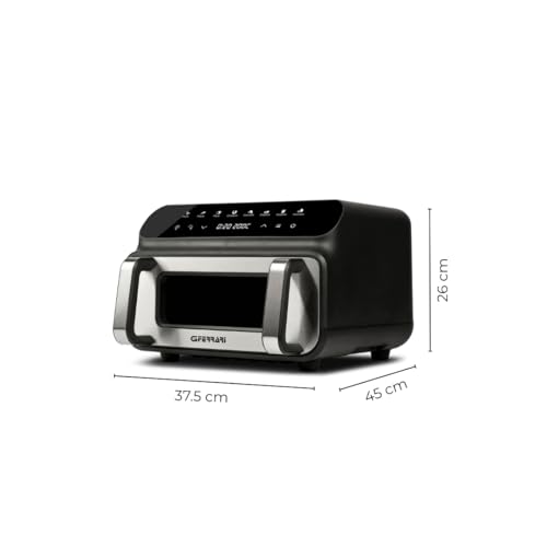 G3 Ferrari G10181 Friggitrice e griglia ad Aria BBQ, 2000W, 10 Litri XXL, 8 Programmi, Doppia resistenza, Multifunzione, Barbecue Smokeless, BPA PFOA Safe, Accessori e Ricettario inclusi, Timer - 2
