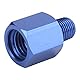 M12 Buchse auf 1/8 NPT Stecker Adapter, Öldruckmesser Adapter Temperaturbeständigkeit Blau Korrosionsschutz 28mm/1,1 Zoll lang für Auto