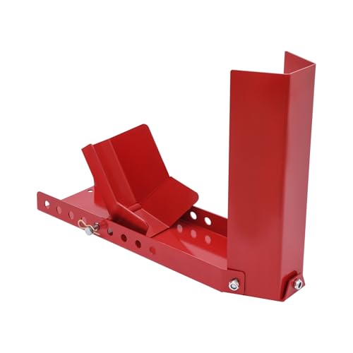 Motorradständer für 8-24' Vorderrad, Hinterrad Transportständer 14,5cm Reifenbreite, Montageständer, max Gewichtskapazität 500Kg, Einstellbare Motorradwippe aus Stahl, Radhalterung Motorrad (Rot)