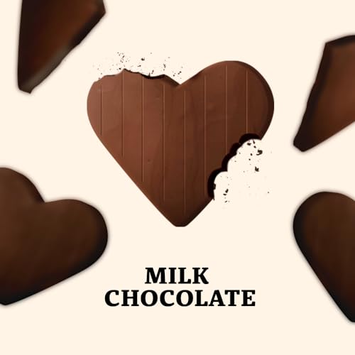 xChoc Chocolate For Couples - Milk Hearts to Improve Mood, Performance & Energy - Vegetarian & Gluten-Free for Men & Woman - Romance Chocolates