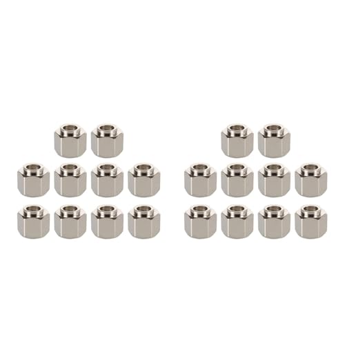 SOLUSTRE 24pcs Eccentric Spacers for V Wheel Printer Parts Stainless Steel Eccentric Column Hexagonal Spacer for Printin