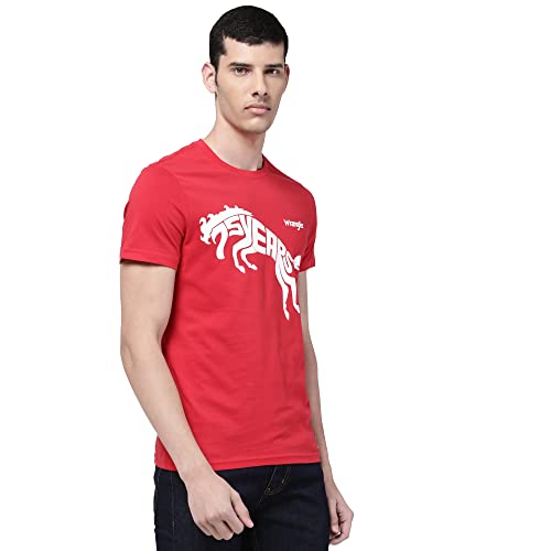 Image of Wrangler Men's Solid Regular Fit Tshirts