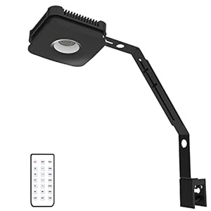 Lominie LED Aquarium Light Full Spectrum 30W Saltwater Aquarium Light with Remote Dimmable Nano Coral Reef Light for Fish Tank with Bracket