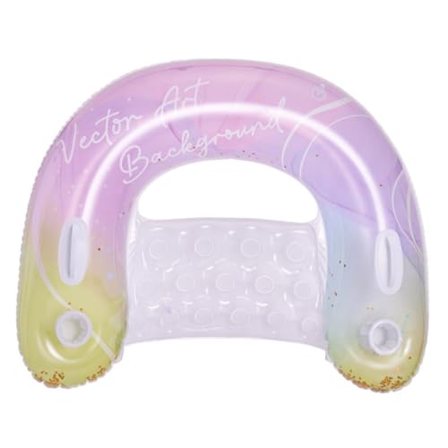 Conutoo U字型スイミングプールラウンジチェアインフレータブルフローティングベッド大人用プールチェア/子供用ウォーターソファ (ピンク)