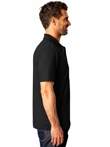 Image of FlowTech Men's Performance Polo Shirt DryMax Quick‑Dry Pinhead Texture Breathable Moisture‑Wick Odor‑Free