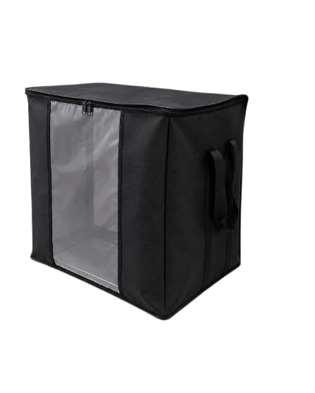 105L Large Storage Bag with Zipper & Handles, Foldable Clothes Storage Organizer, Water-Resistant Blanket Storage Bag, Multipurpose Moving Bag for Clothes, Bedding, Comforters & Wardrobe Organization-image-18