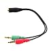 Produktbild Ballylelly Universelles 3,5-mm-2-in-1-Kopfhörer-Audioadapterkabel Buchse zu Doppelstecker Verlängerungskabel Y-Splitter für Telefon-PC MP3 MP4