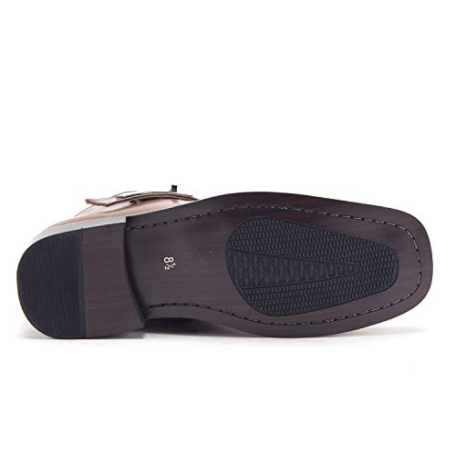 Jazame Mens Black Dress Boots Casual Ankle Short Belt Buckle Design Boot4