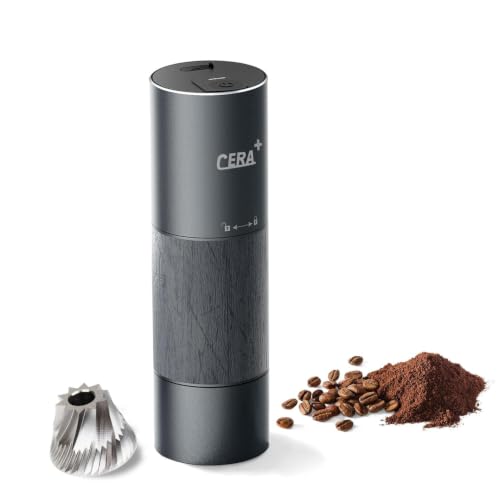 CERA+ CGE01 Portable Coffee Bean Grinder,Electric Coffee Grinder with 90 Precise Grind...