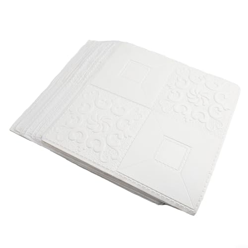 Juego de adhesivos de pared 3D multiusos, para fondos de TV y más opciones de decoración (blanco)