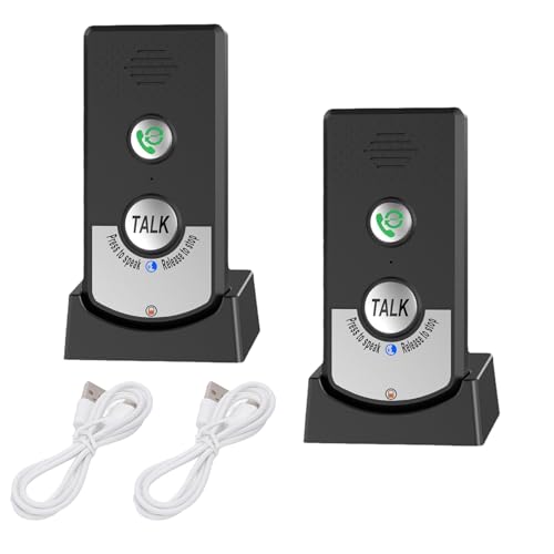 VQP 2 Way Wireless Intercom System, Long Range Waterproof Doorbells Intercoms Wireless for Home, Intercom for Home Security Elderly House Office Hospital Workshop, 38 Ringtones