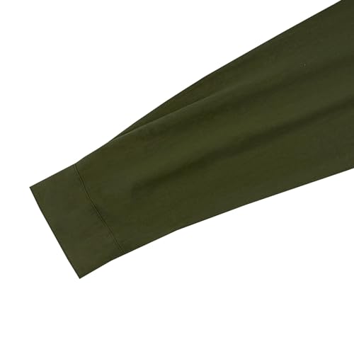 Mens Long Sleeve Shirt Button Down Loose Fit Vintage Shirts Banded Collar High Elastic Tops Henley Shirt4