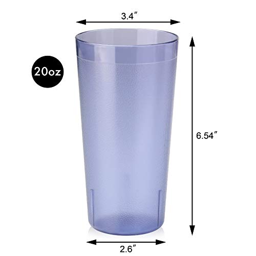 New Star Foodservice | Restaurant-Grade Beverage Tumblers (Blue (Set of 12), 20 oz)