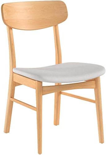 Miniatura 5 de Christopher Knight Home Lucious - Sillas de comedor con acabado de roble y tela, juego de 2 piezas, color beige claro