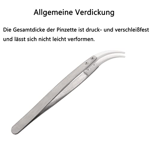 Bestgle 3 stück keramik pinzetten edelstahl professionell pinzette werkzeug esd pinzette set für computer elektronische reparaturen schmuck präzisionsarbeit laborarbeit