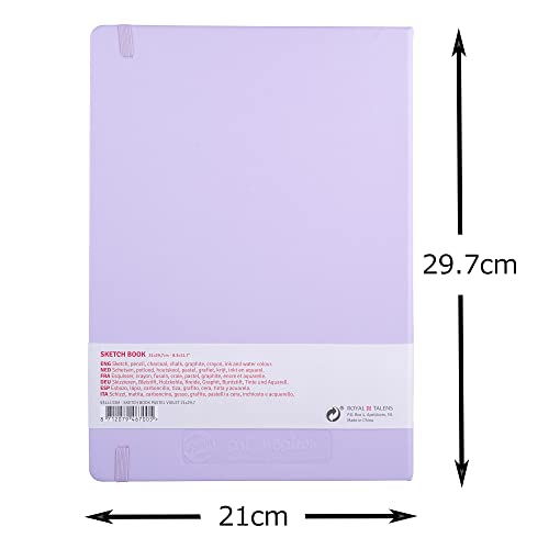 Talens Art Creation Sketchbook 80 Sheets, 21 Cm X 30 Cm, Pastel Violet #TOP1