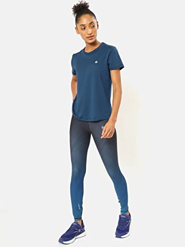 Image of Solid Active T-Shirt with Logo | Women's Gym T-Shirts | Lightweight | High-Performance Workout Wear (CS700440XXL Teal)