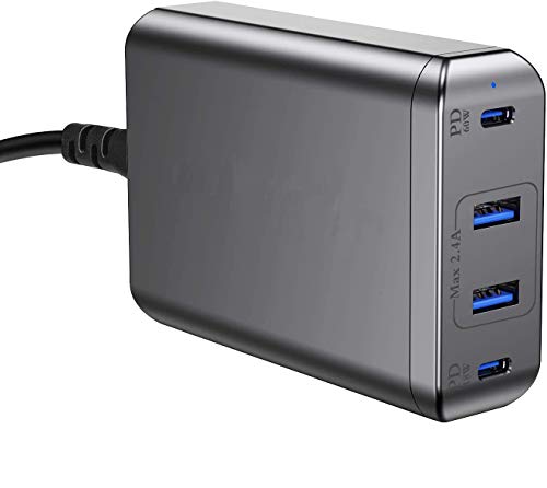 Get Popular Offer USB C Charger, IPREMIUM 90W 4-Port Type-C Charging Station with 60W & 18W USB C Power Adapter,PD Charger for MacBook Pro/Air, iPad Pro, iPhone 11 Pro Max,Dell XPS, HP Spectre, Galaxy, Pixel and More