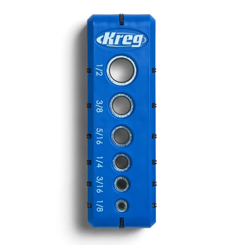 Image of Kreg Portable Drilling Guide - 6 Hardened Drill Guides for Carpentry - Craftsman Tool Accessory