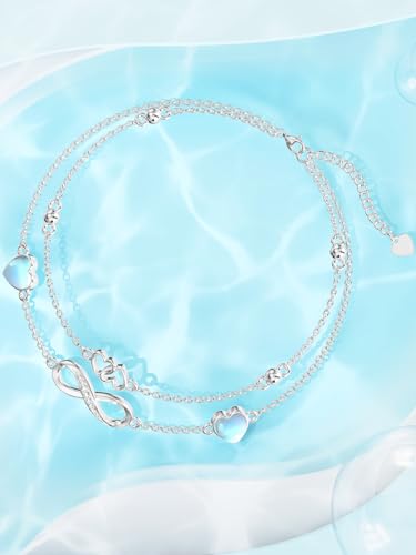 Image of Nature Style Bracelet for Women Charm Link Bracelet Adjustable Pineapple /Dragonfly /Butterfly /Daisy /Highland Cow Anklet Bracelet 925 Sterling Silver Anniversary Jewelry Birthday Gifts