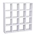 1: 12 Dollhouse Miniature Wood Storage Rack 16 Grid Shelves White White Storage Shelf Doll House Furniture Decor