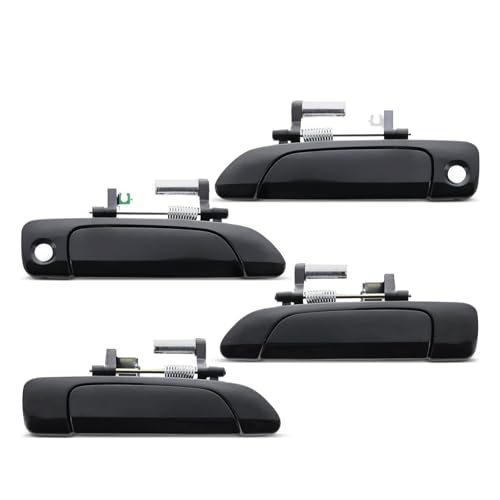 Poignée de porte extérieure noire haute résistance pour Civic Sedan 2001-2005, pack complet 4x