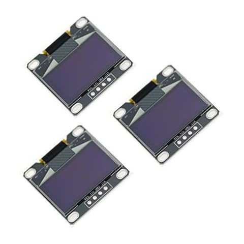 FamilyMall Pack of 3 0.96" OLED Display Module 128x64 Driver IIC I2C Serial Self-Luminous Display Board 12864 SSD 1306 4 Pin Compatible with Arduino PI Blue and Yellow Cover