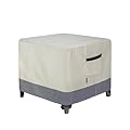 STEECA Patio Ottoman Cover, Waterproof Outdoor Square Furniture Cover for Side & End Table 28L x 28W x 17H inch