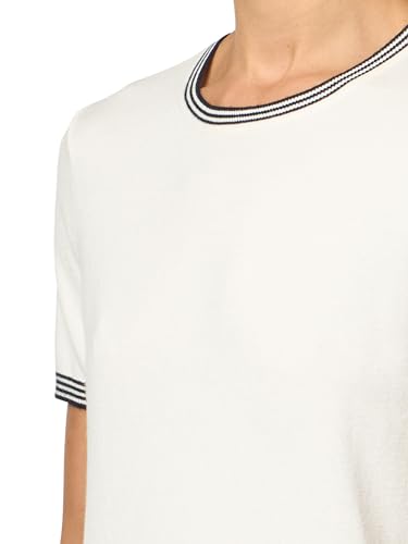 Image of Nautica Women's Crew Neck Solid Short Sleeve Sweater