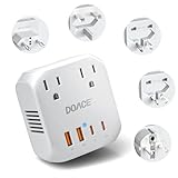 DOACE 2000W 220V to 110V Voltage Converter for European Travel, Voltage Converter US to Europe for Hair Dryers with Fast Charging Power Converter Adapter Combo with 4 USB Ports Step Down Transformer