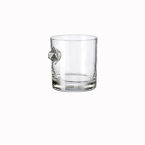 BenShot D20 Dice Rocks Glass - 11oz - HandCrafted Whisky Tumbler for the Gamer