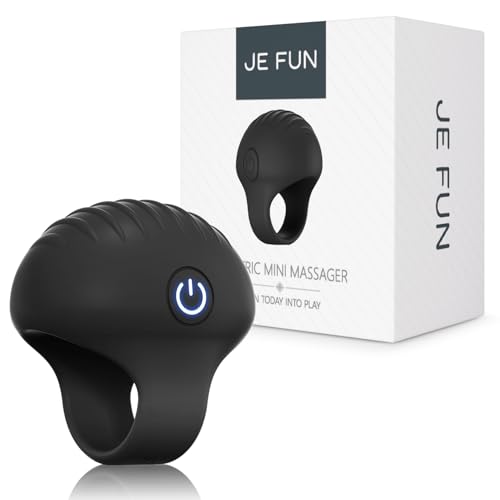 JE FUN Portable Finger Massage Ball Multifunctional Waterproof Rechargeable Mini Massage Tool (Black)