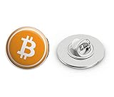 BRK Studio Cool Interesting Internet Currency Bitcoin Cartoon #1 - One Coin Round Metal 0.75' Lapel Pin Hat Shirt Pin Tie Tack Pinback