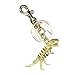 Ywmsfl Colorful Alloy Dinosaur Bone Keyring Eye Catching Metal Keychain Accessory Fashionable Bag Charm Ornament For Students