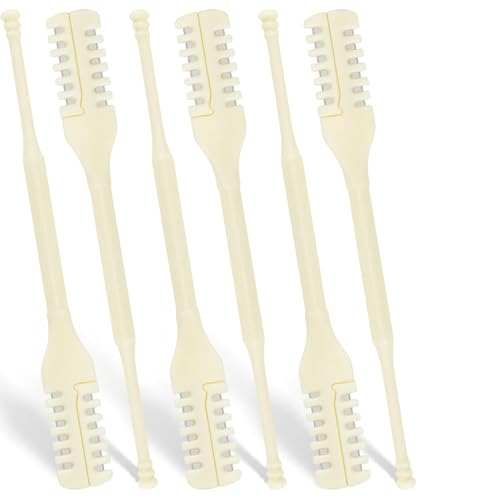 Atoymut 6Pcs Manual Nose Hair Trimmer, 2026 Upgraded Nasal Hair Cutter, 360° Rotating Double-Sided Blade Nostril Hair Remover, Portable Travel Home Daily Use Essentials with Ear Pick for Men & Women