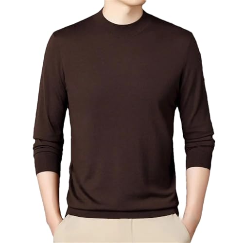 Men's Mock Turtleneck Sweater Casual Long Sleeve Loose Warm Pullover Knitted Sweaters