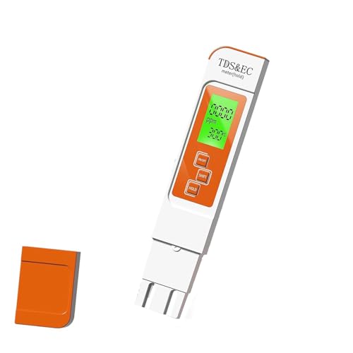 TDS Water Tester,New 4 in 1 Tds Meter Digital Water Tester - TDS EC & Temperature(°C,°F) Meter,Accurate & Reliable Digital Testing Kits for Hydroponics, Aquarium, RO/DI System (Orange)