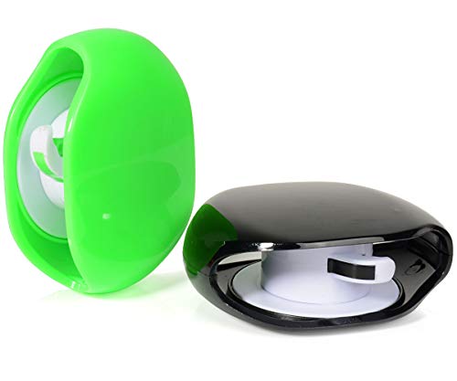 WGear Automatic Cord Reel, Cord Organizer/Wire Manager, A Simple Pull Then Will Automatic withdraw, The Cord Must Press on The Automatic withdraw Button When Pull (Black+Green)