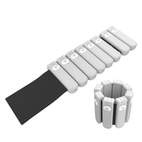 Fravsiu Peso portátil de pierna y brazo, ponderaciones de tobillo y muñeca - 2x peso de mano para mujeres,Correa de equipo de silicona Pilates para aeróbicos, física