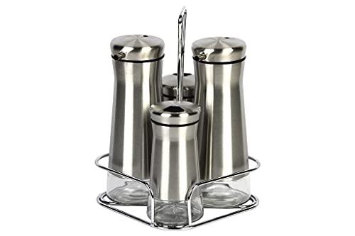 Cofan Set De Aceiteras De 4 Piezas Moddelo Picual | Capacidad 2 Pcs De 230 Ml Y 2 Pcs 120 Ml | Acero Inoxidable