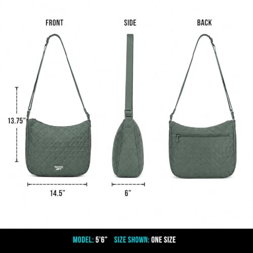 Image of Reebok Womens Crossbody Bag - Lightweight Stylish Nylon Quilted and Non-Quilted Everyday Crossbody Sling Bags for Women