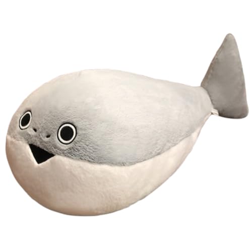JIACHEN 抱き枕ぬいぐるみ、クッション、子供かわいい、コスプレ、小道具、高弾力 癒し系、寝る、コレクション、誕生日プレゼント、古代魚、川豚、海洋生物(扁平な鼻の穴,80cm)