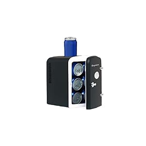 Frigidaire EFMIS171-BLACK 6+1 Retro Mini Portable Personal Fridge/Cooler for Home, Office or Dorm with Active Cooling Can Holder on Top, Black, standard Frigidaire EFMIS171 BLACK 61 Retro Mini Portable Personal FridgeCooler for Home Office or Dorm with Active Cooling Can Holder on Top Black standard