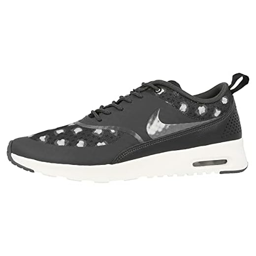 Nike Air Max Thea Print damsneakers, Grå svart mörkgrå antracit varg grå toppmöte vit, 38.5 EU