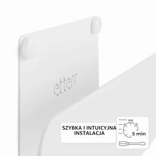 Ścienny stojak na czasopisma, biurkowy organizer na czasopisma, teczka na dokumenty, papier A4, teczka A4, kuchnia, artykuły biurowe, szafki wejściowe, półka łazienkowa, (biały, 1 sztuka)