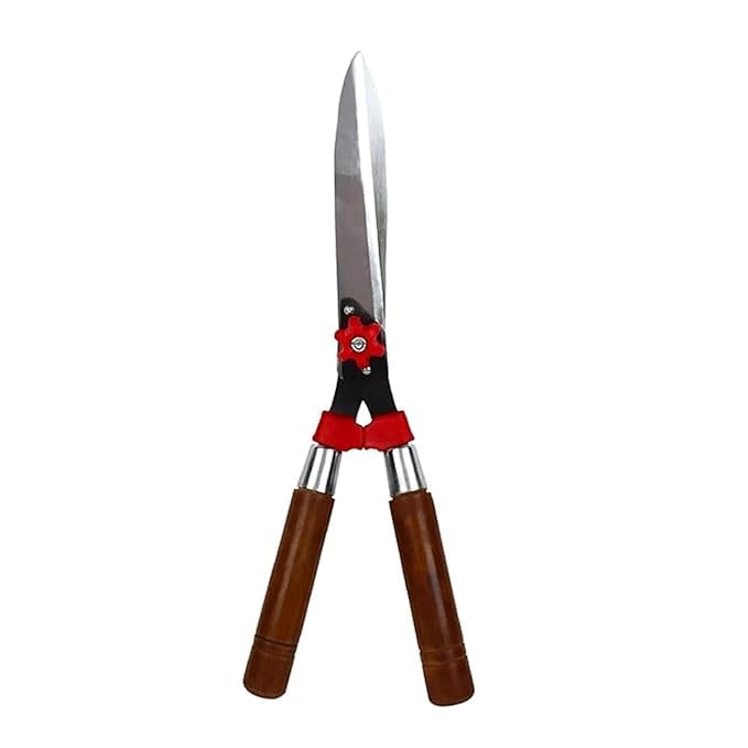 Leafypets heavy duty hedge pruner shear cutter & plant branch cutter for lawns or garden hedge pruner shear cutter with wooden handle shrub trimmer pack of 1. - Image 3 thumbnail
